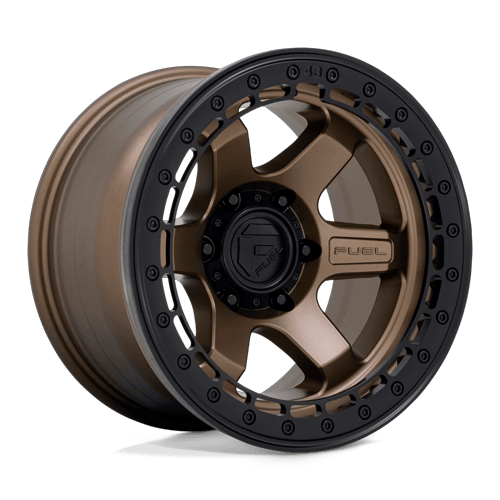 Fuel Off-Road Aluminum Wheels 17X9 Block Beadlock D124 Matte Bronze W/ Matte Black Ring