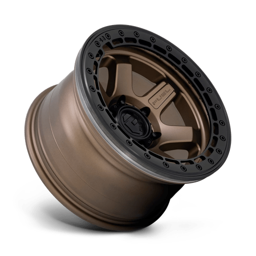 Fuel Off-Road Aluminum Wheels 17X8.5 Block Beadlock D124 Matte Bronze W/ Matte Black Ring