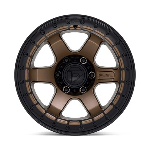 Fuel Off-Road Aluminum Wheels 17X9 Block Beadlock D124 Matte Bronze W/ Matte Black Ring