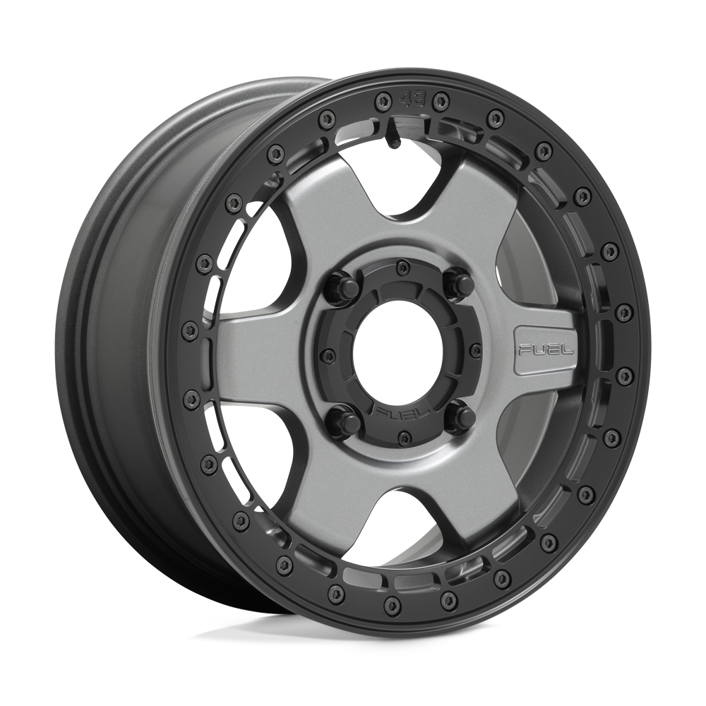 Fuel Off-Road Aluminum Wheels 15X6 Block Utv Beadlock D923 Matte Gunmetal W/ Black Ring
