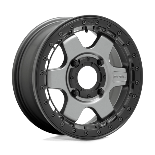 Fuel Off-Road Aluminum Wheels 15X6 Block Utv Beadlock D923 Matte Gunmetal W/ Black Ring