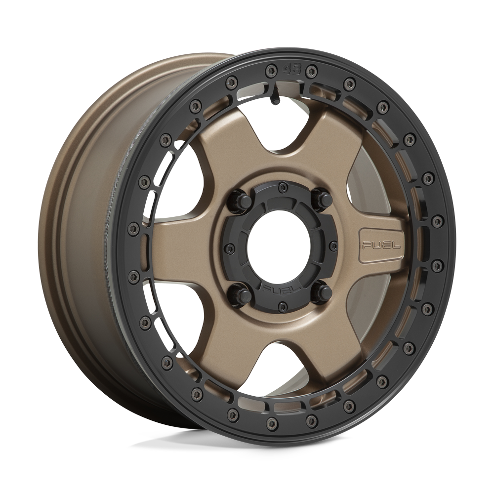 Fuel Off-Road Aluminum Wheels 15X6 Block Utv Beadlock D924 Matte Bronze W/ Black Ring