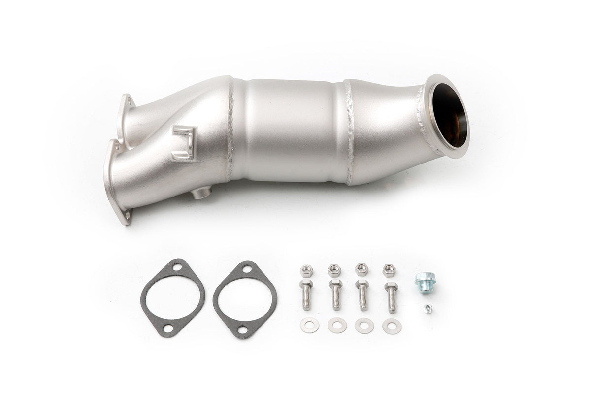 cp-e QKspl™ 5&quot; Cast Stainless BMW N55 Catted Downpipe