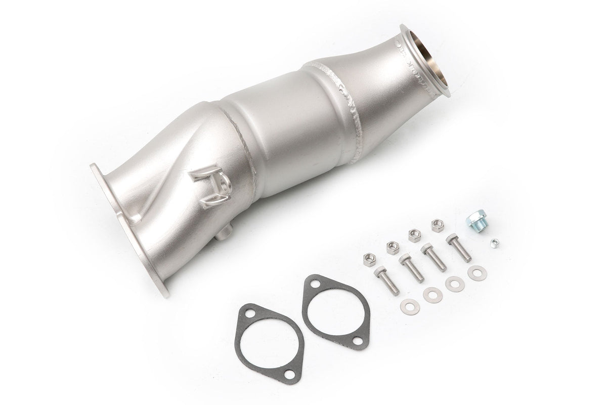 cp-e QKspl™ 5&quot; Cast Stainless BMW N55 Catted Downpipe