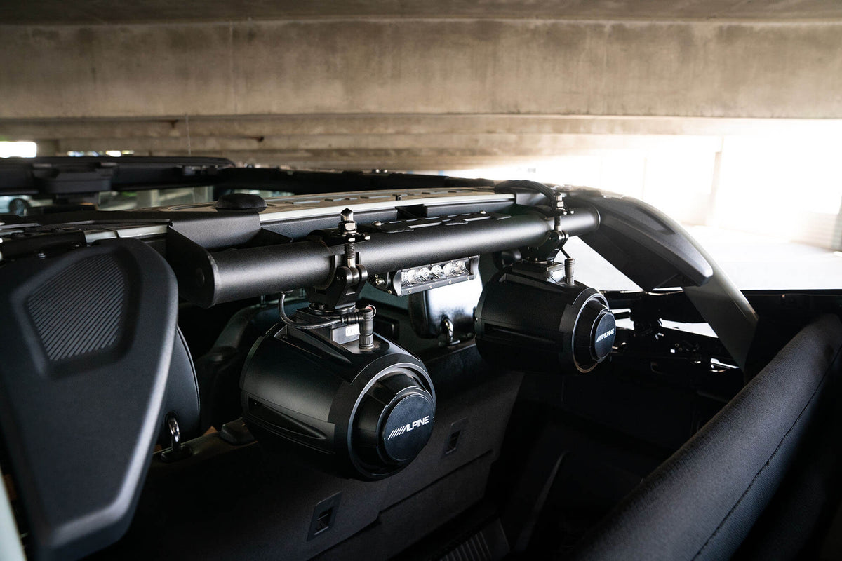 DV8 Offroad - 2021-22 Ford Bronco Rear Speaker & Light Mount Bar ? - BRSB-01