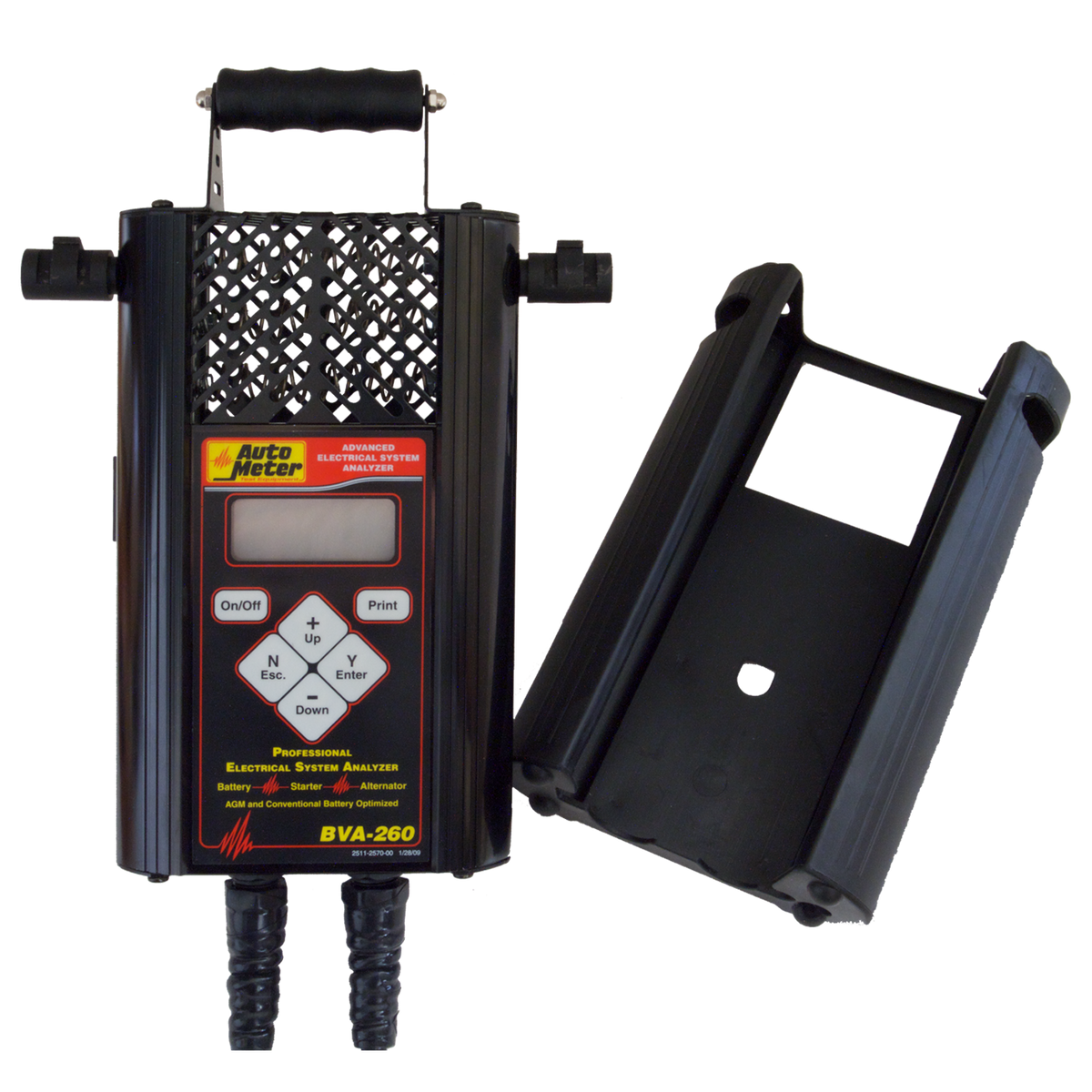 Autometer Handheld Electrical System Analyzer w/120 Amp Load for 6V/12V App w/ PR12 Printer Kit/Case - BVA-260K