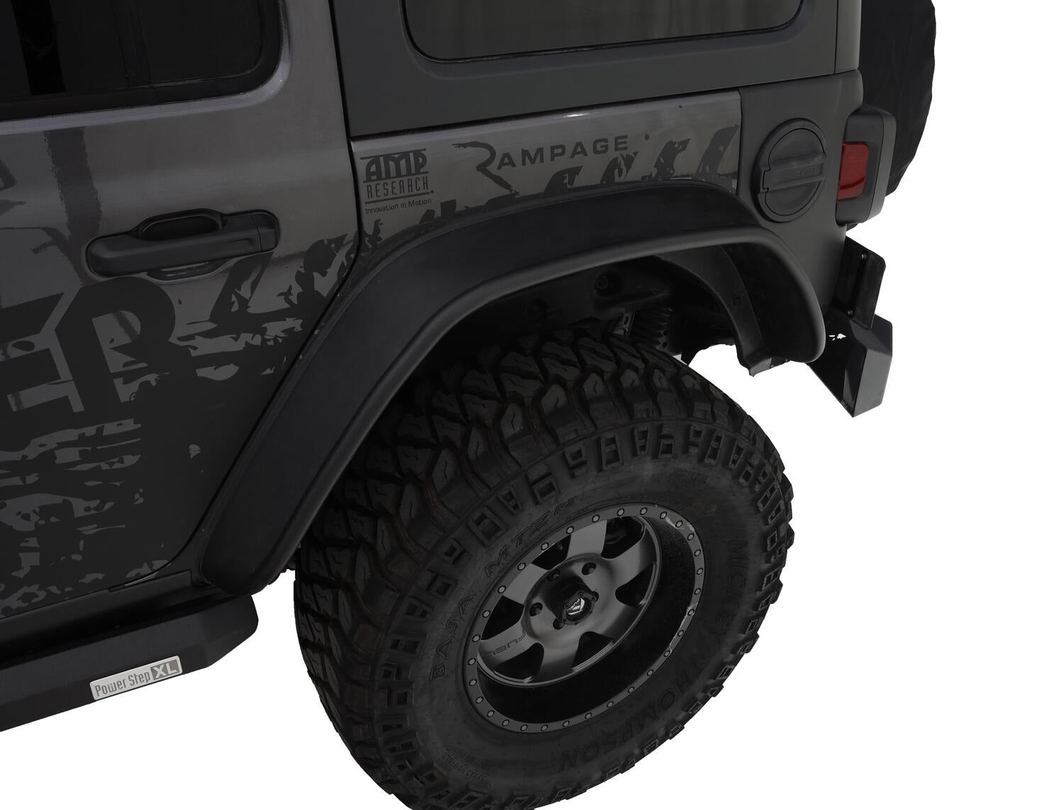 Bushwacker 2018+ Jeep Wrangler (JL) Unlimited Flat Style Flares 4pc - Black - 10923-07 for 2018-2026 Jeep Wrangler - front vi