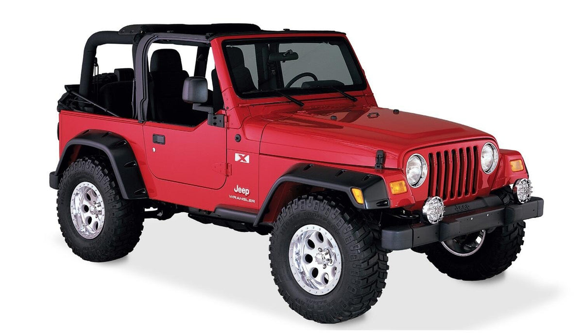 Bushwacker 97-06 Jeep TJ Max Pocket Style Flares 4pc - Black - 10908-07