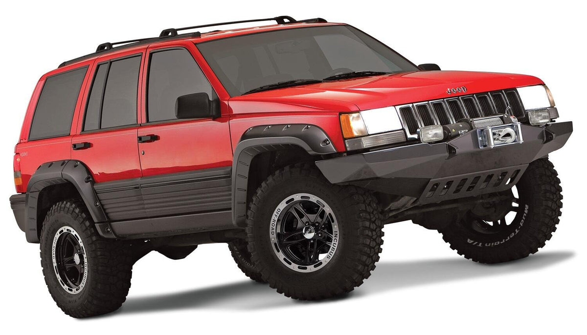 Bushwacker 93-98 Jeep Grand Cherokee Cutout Style Flares 4pc - Black - 10916-07