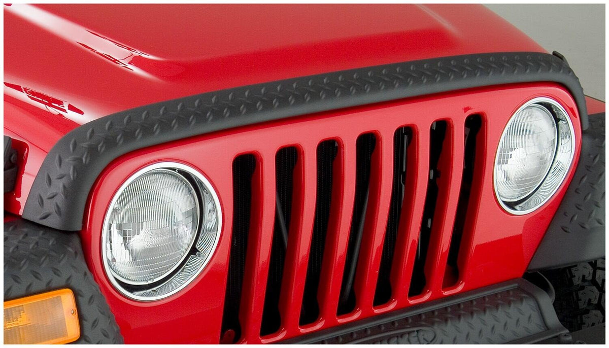 Bushwacker 98-06 Jeep TJ Trail Armor Hood Stone Guard - Black - 14006