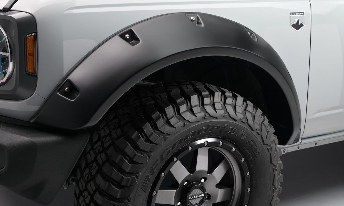 Clearance - Bushwacker 2021+ Ford Bronco 4-Door Pocket Style Flares 4pc - Black - 20960-02