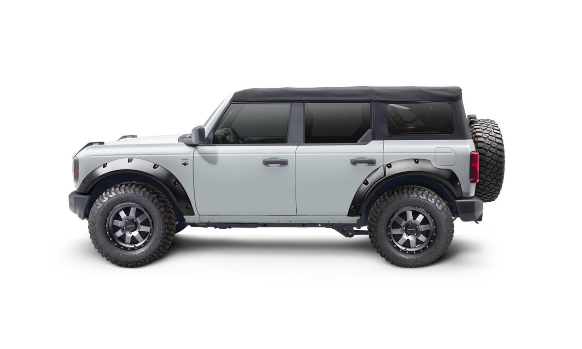 Clearance - Bushwacker 2021+ Ford Bronco 4-Door Pocket Style Flares 4pc - Black - 20960-02
