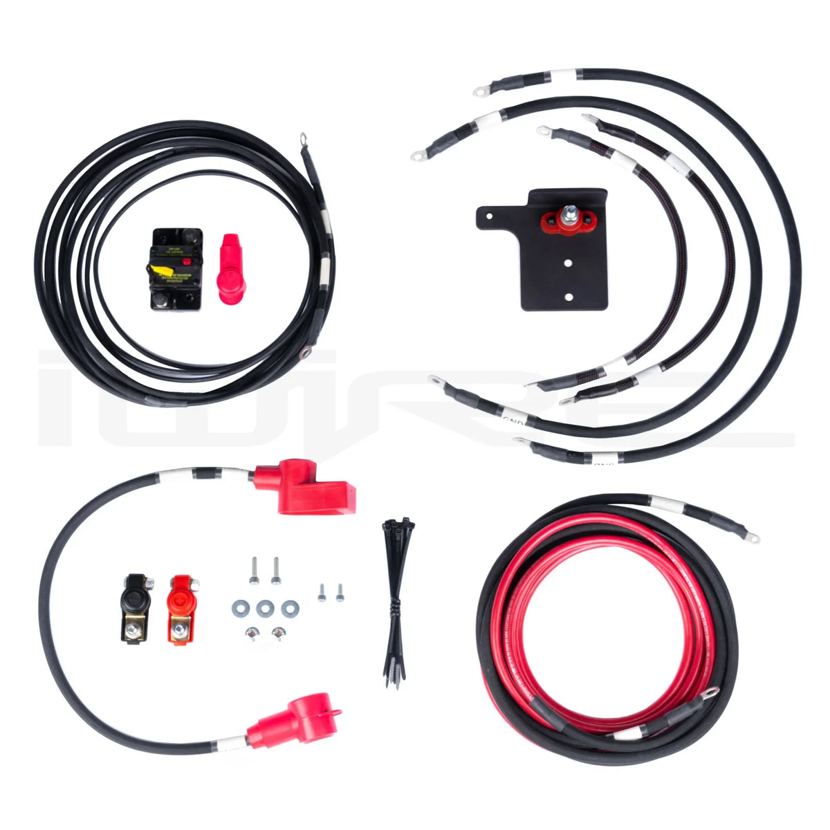 Mele Design - iWire Battery Relocation Kit - 1998-2001 Forester by Mele Design - front view