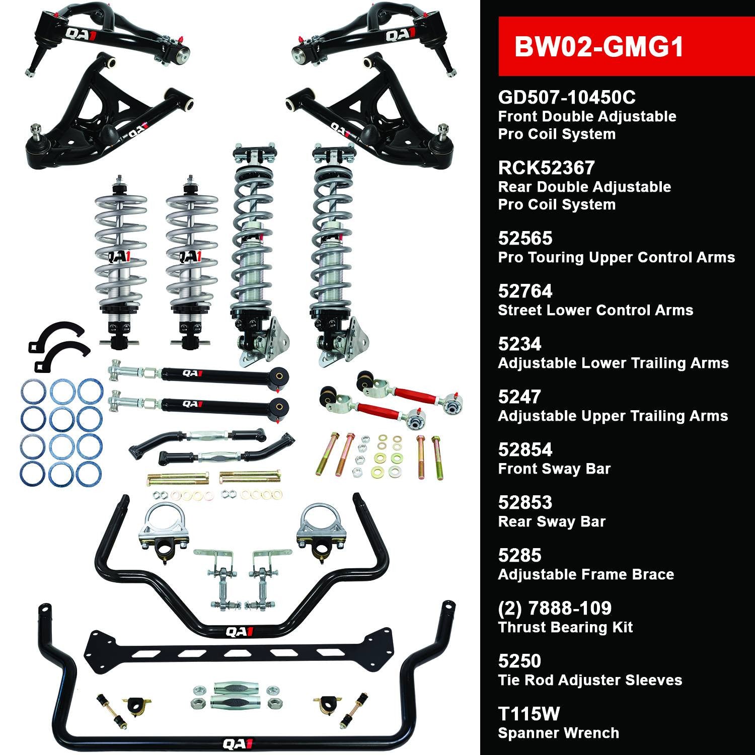 QA1 78-88 GM G-Body Level 2 Big Wheel Kit - BW02-GMG1