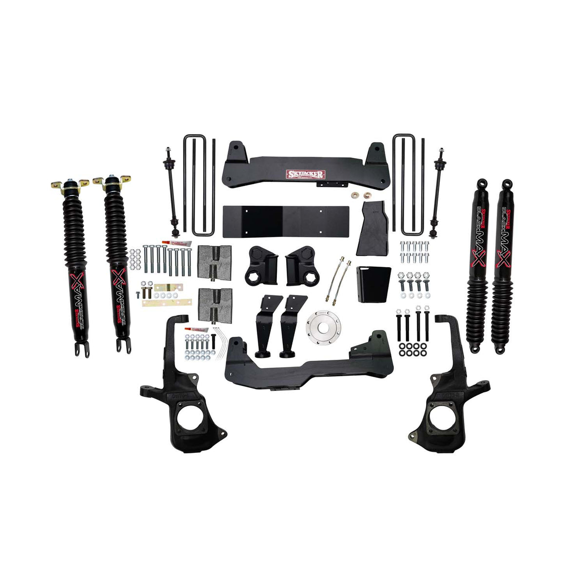 Skyjacker 7 In. Suspension Lift Kit w/Raised Torsion Bar Brackets Black MAX Shocks - C1178KH-B