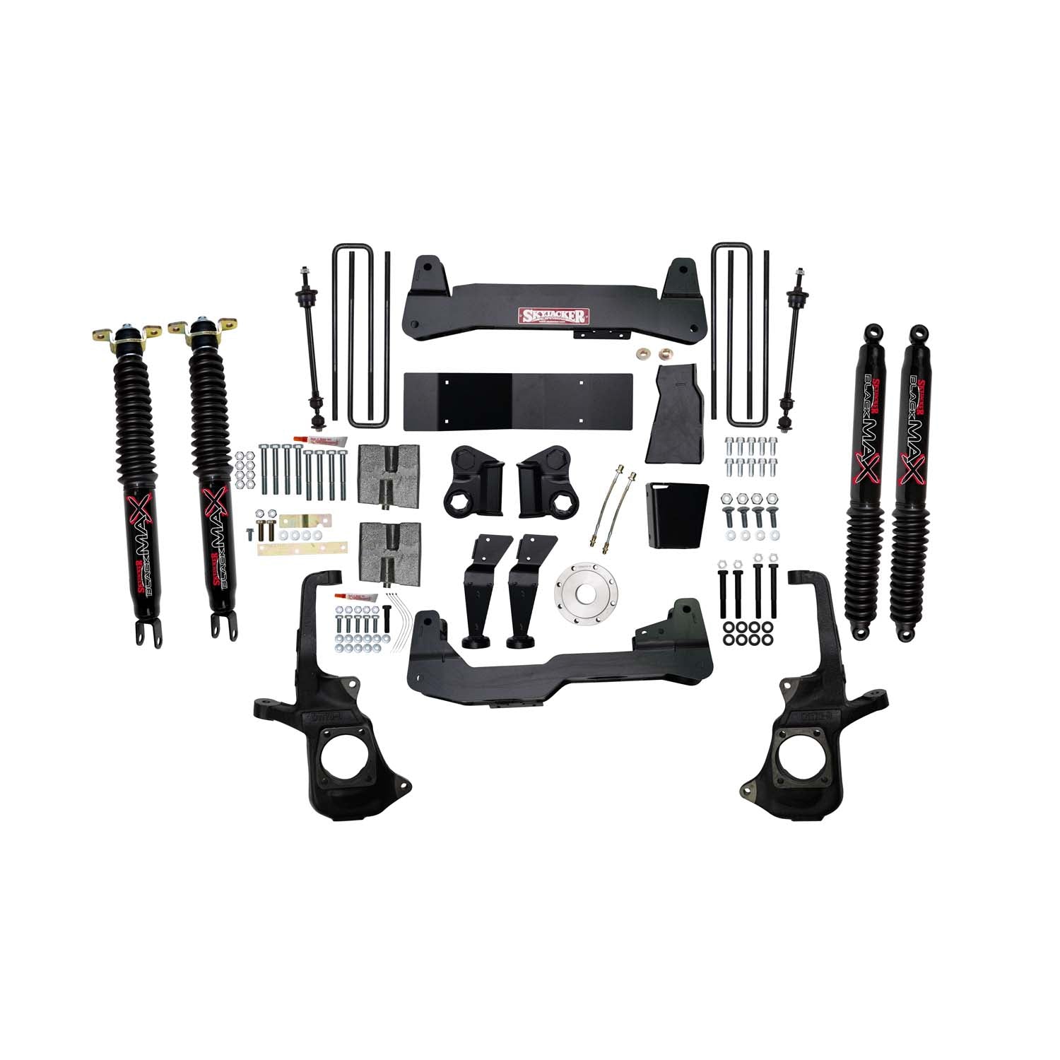Skyjacker 7 In. Suspension Lift Kit w/Raised Torsion Bar Brackets Black MAX Shocks - C1178KH-B