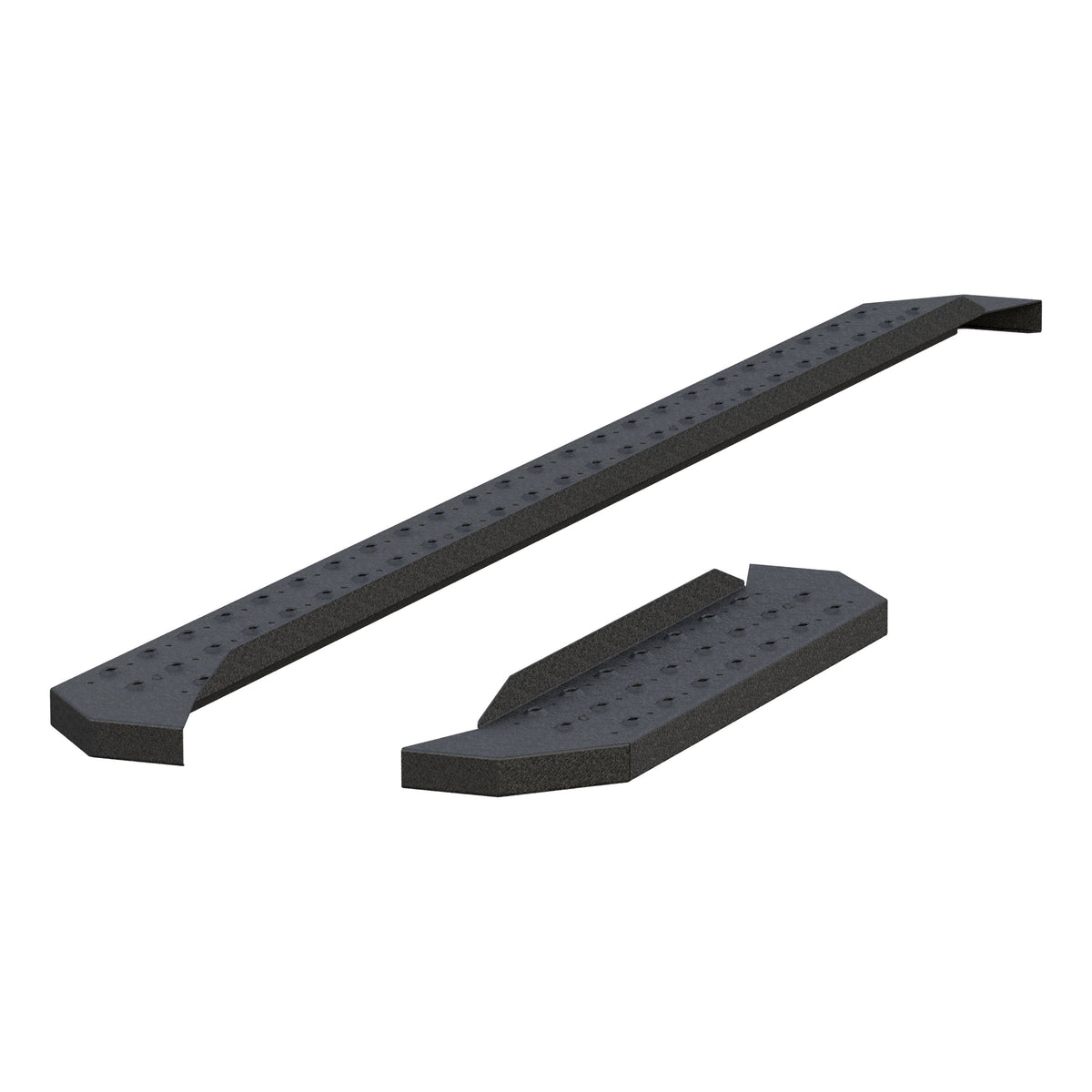 ARIES C3696 RidgeStep 6-1/2" x 96", 36" Black Steel Running Boards (No Brackets)