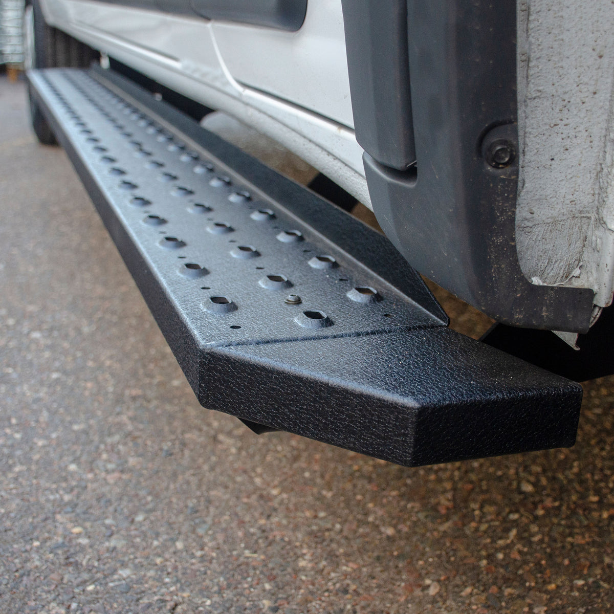 ARIES C3696 RidgeStep 6-1/2" x 96", 36" Black Steel Running Boards (No Brackets)