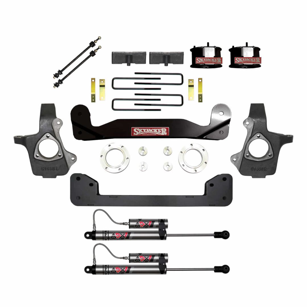 Skyjacker 07-13 Chevrolet Silverado 1500 4 In Suspension Lift Kit W/ Adx M2.0 Alum Monotube Shocks