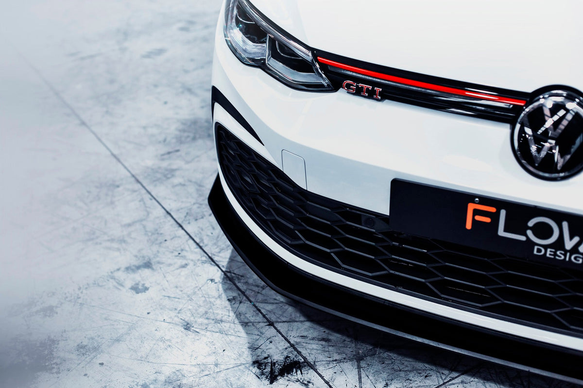 Flow Designs - MK8 Golf GTI Front Lip Splitter &amp; Bumper Reinforcement Plate