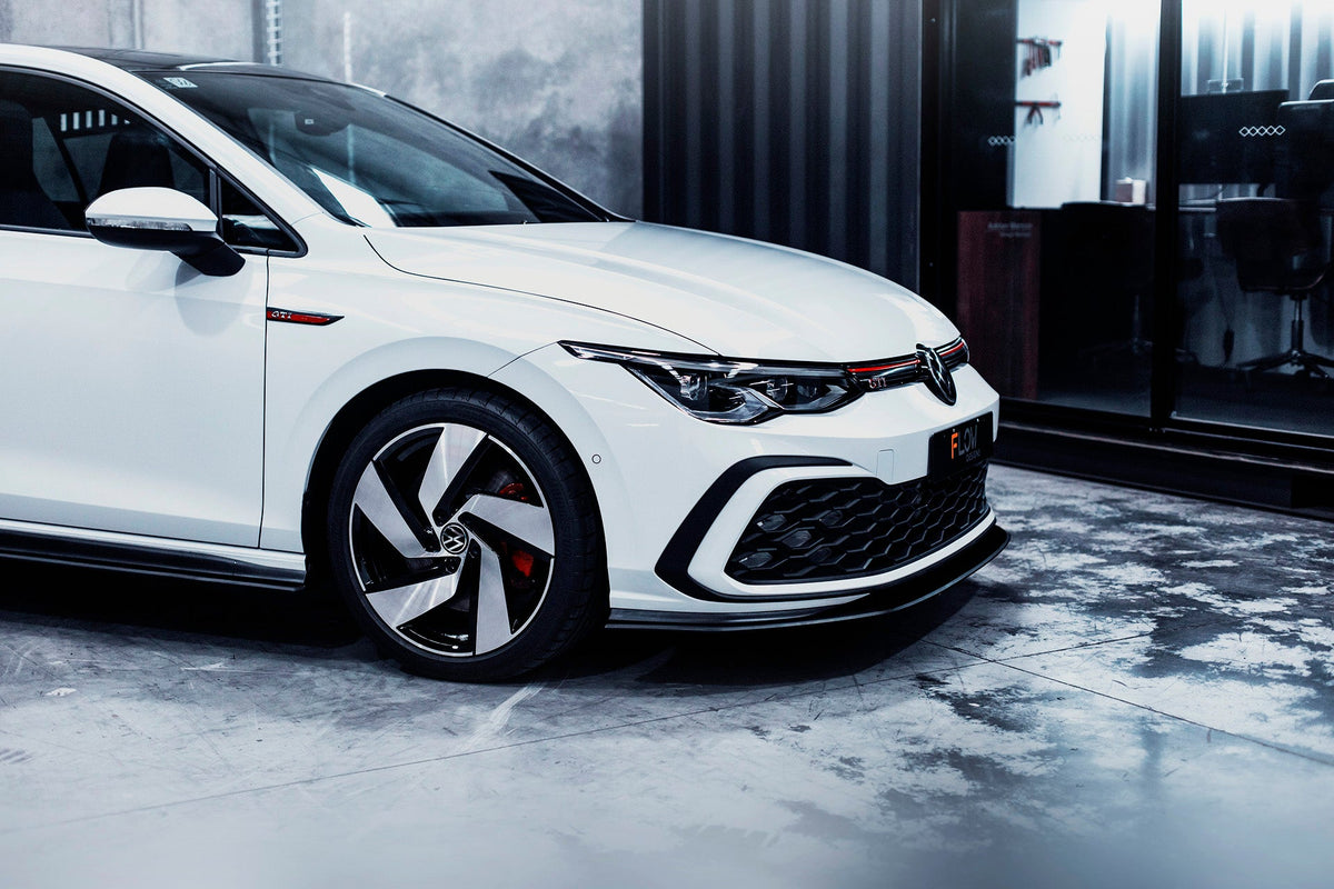 Flow Designs - MK8 Golf GTI Front Lip Splitter &amp; Bumper Reinforcement Plate