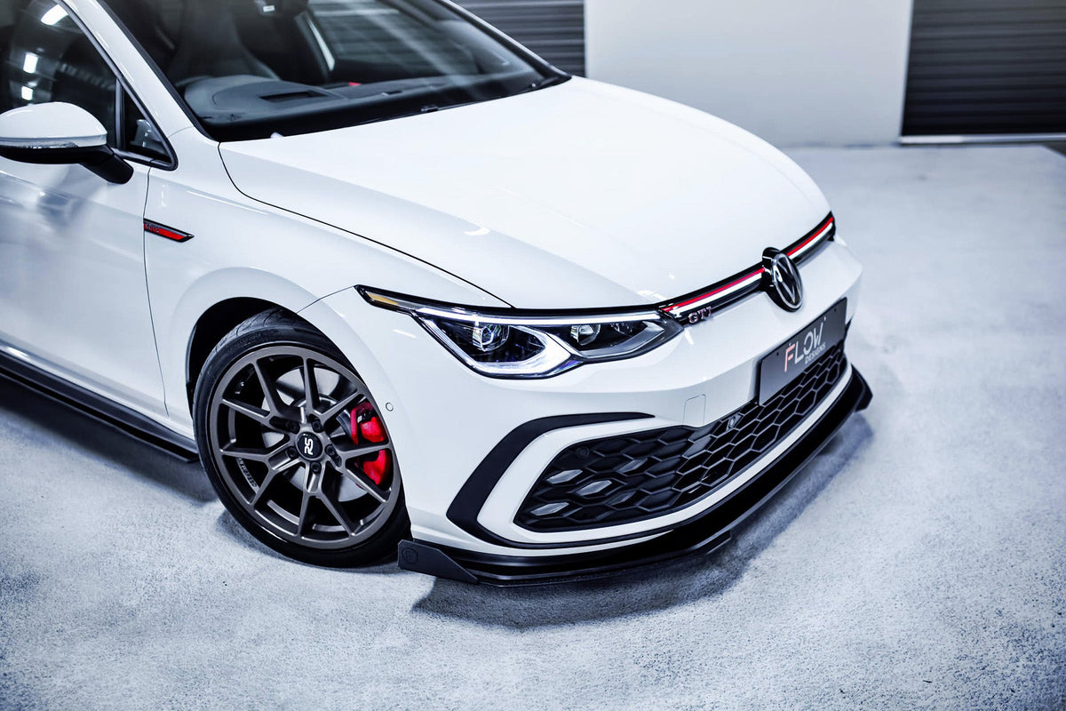 Flow Designs - MK8 Golf GTI Front Lip Splitter &amp; Bumper Reinforcement Plate