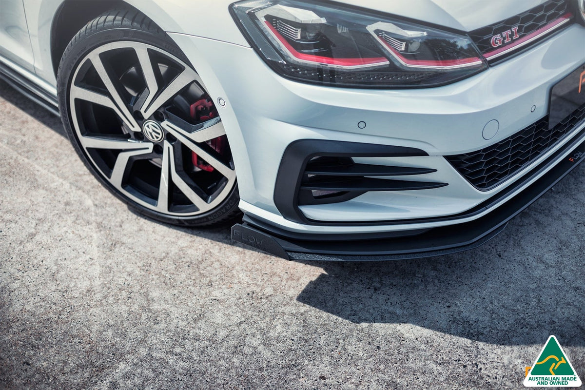 Flow Designs - MK7 Golf GTI Front Lip Splitter &amp; Bumper Reinforcement Bracket