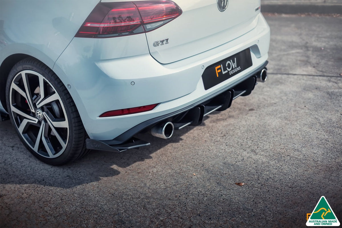 VW MK7.5 Golf GTI Rear Valance &amp; Flow-Lock Diffuser Fins | Flow Designs Australia