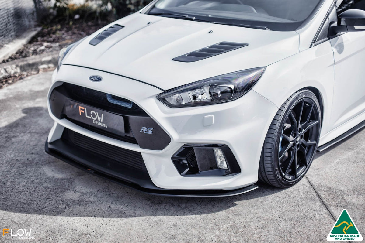 Flow Designs - MK3 Focus RS Front Lip Splitter (3 Piece) &amp; Bumper Reinforcement Bracket