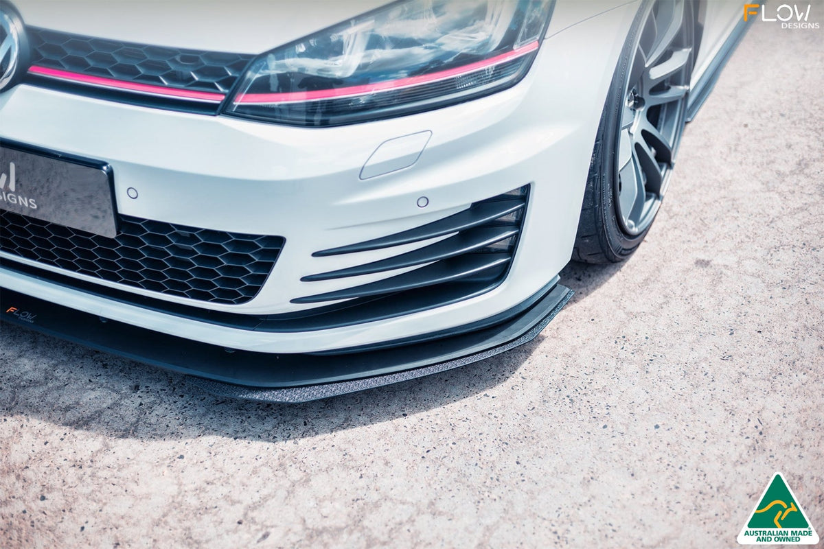 Flow Designs - MK7 Golf GTI Front Lip Splitter &amp; Bumper Reinforcement Bracket
