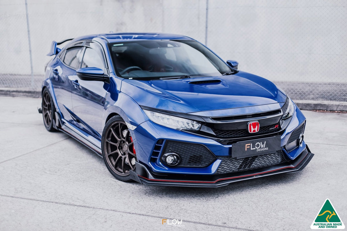 Flow Designs - FK8 Civic Type R Front Lip Splitter Winglets (Pair)