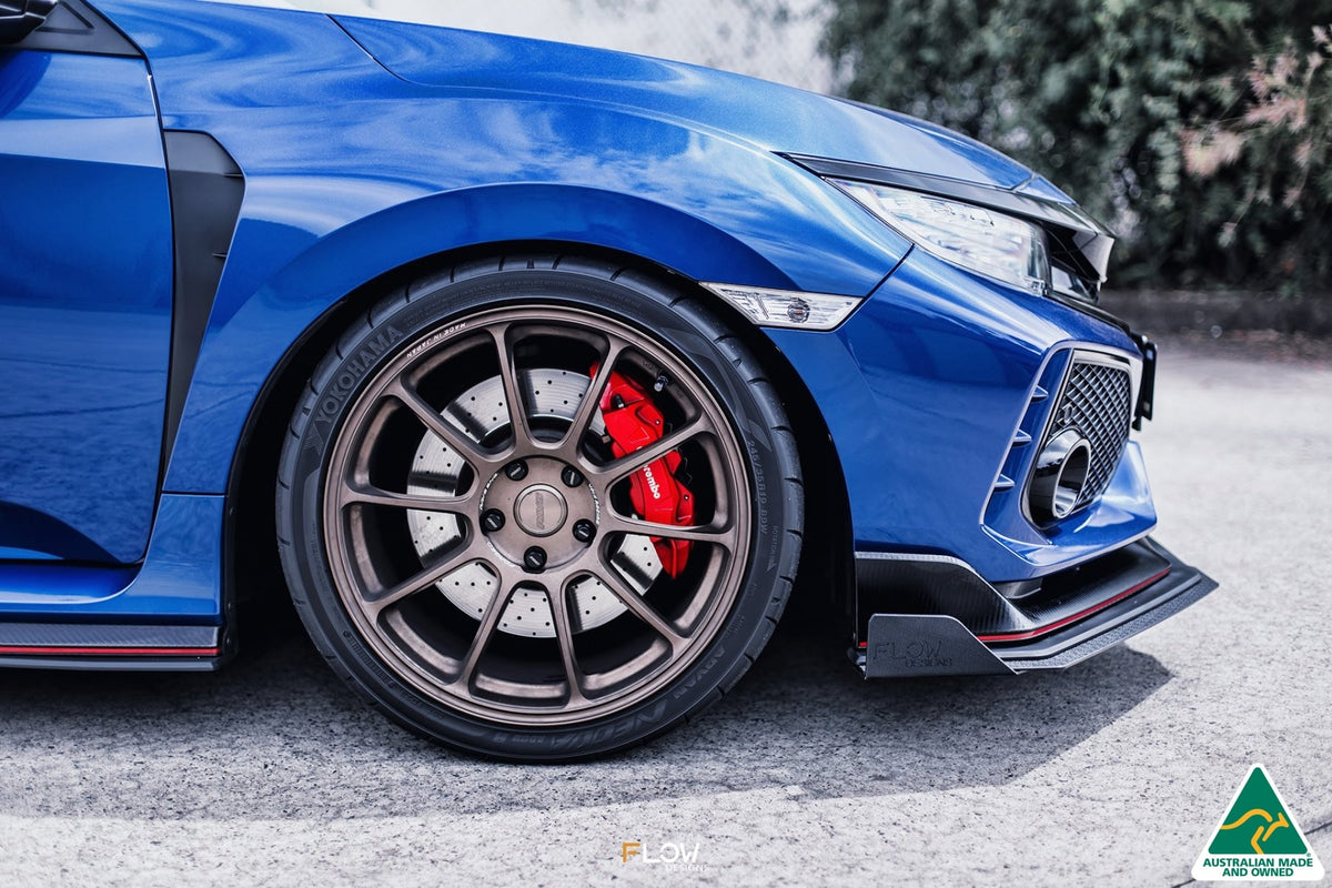 Flow Designs - FK8 Civic Type R Front Lip Splitter Winglets (Pair)