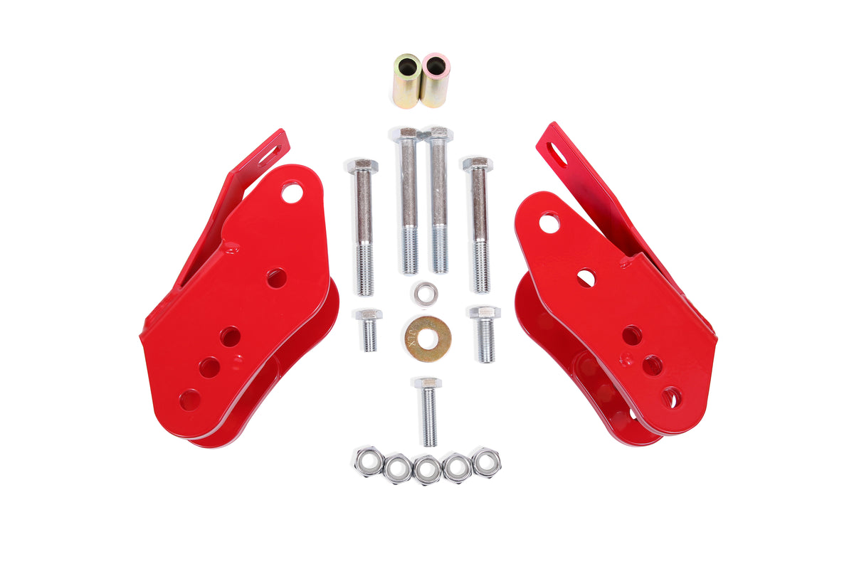 BMR 05-14 S197 Mustang Bolt-On Control Arm Relocation Brackets - Red - CAB005R