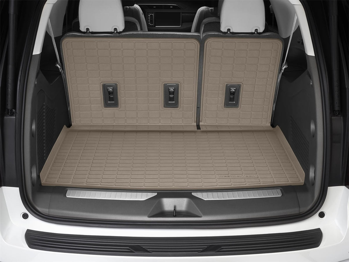 Weathertech - SeatBack Cargo Liner HP w/Bumper Protector - Tan Behind 3rd Row Seating 20-25 Kia Telluride - 411512IMSK