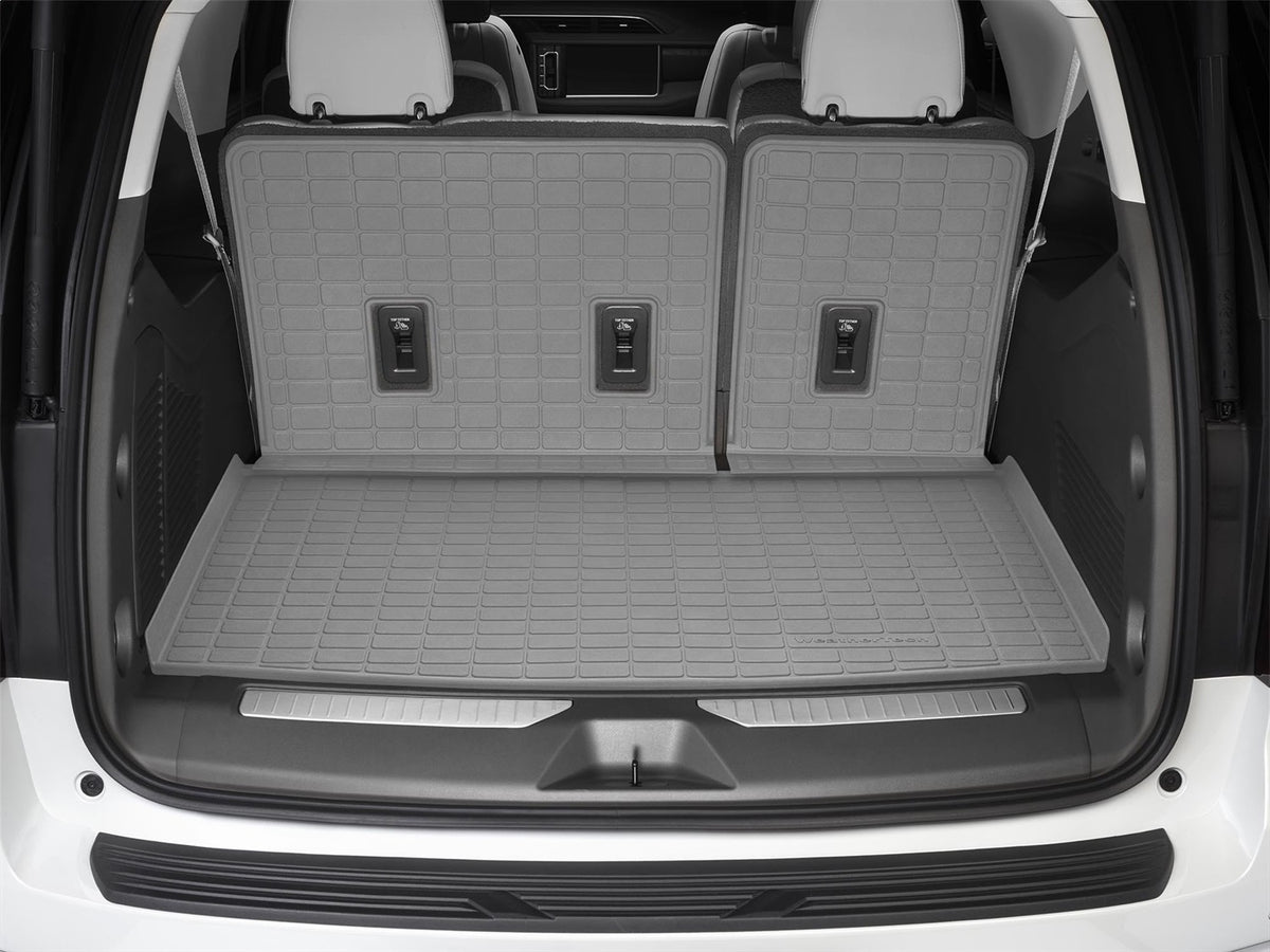 Weathertech - SeatBack Cargo Liner HP w/Bumper Protector - Gray Behind 3rd Row Seating 20-25 Kia Telluride - 421512IMSK