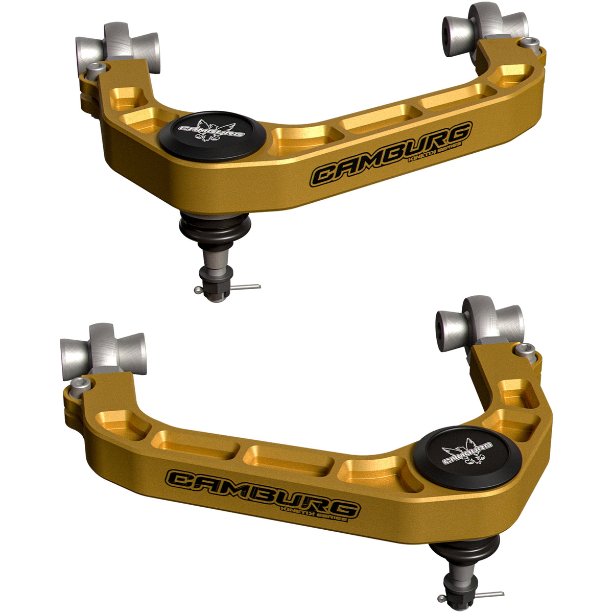 Camburg 04-14 Ford F-150 2WD/4WD KINETIK Performance Billet X-Joint XL Upper Arms (Gold) - CAM-110231-GLD