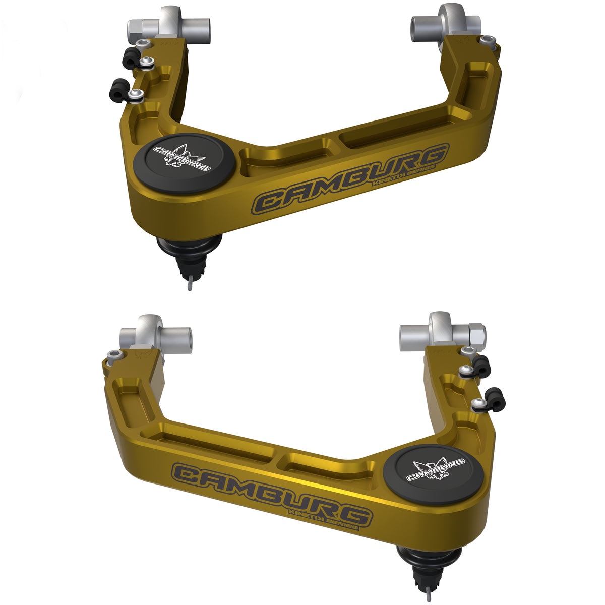 Camburg 07-21 Toyota Tundra / Sequoia 08-22 KINETIK Performance Billet X-Joint XL Upper Arms (Gold) - CAM-310188-GLD