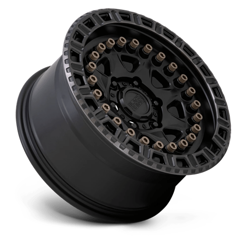 Black Rhino Hard Alloys Carbine 20X9 6X120 +10MM Matte Black W/ Mach Tint Ring