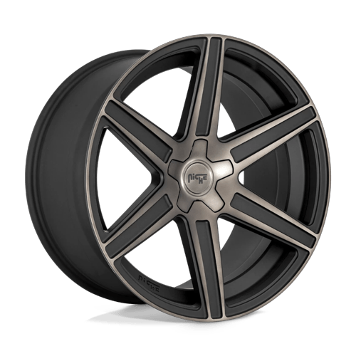 Niche 1PC M236 Carina 24X10 5X139.7 +25MM Matte Mach Double Dark Tint
