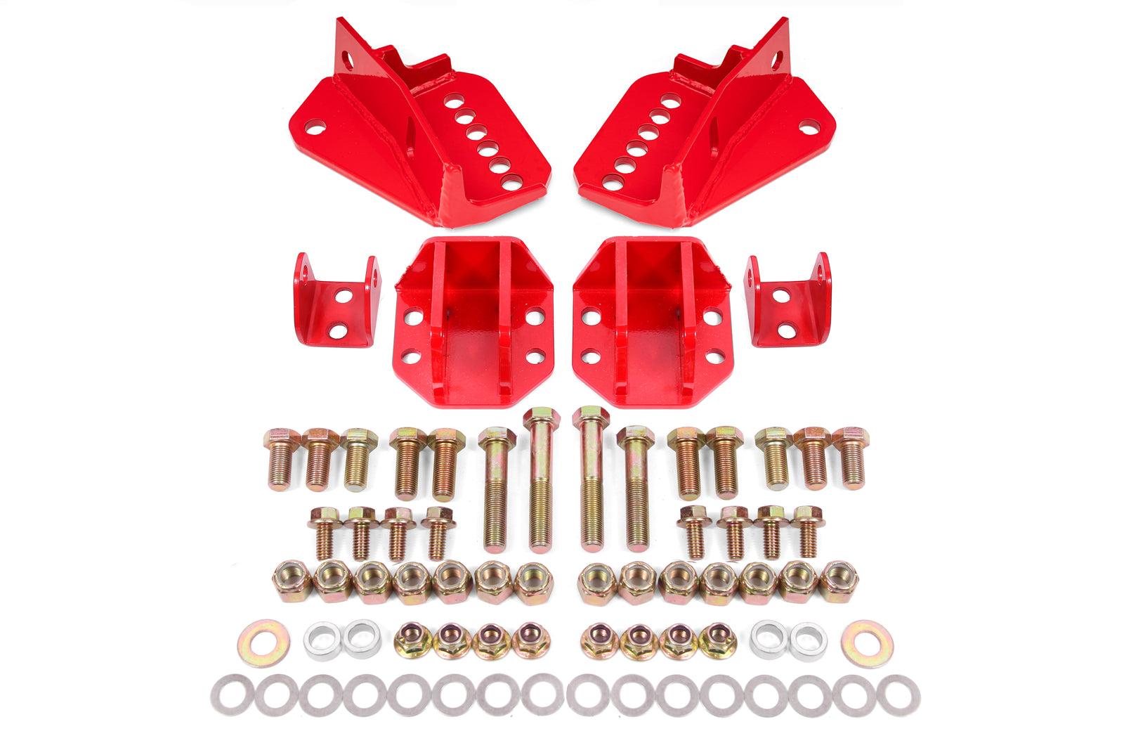 BMR 64-72 GM A-Body Coilover Conversion Kit Rear Adjust Shock Mt w/o CAB - Red - CCK402R