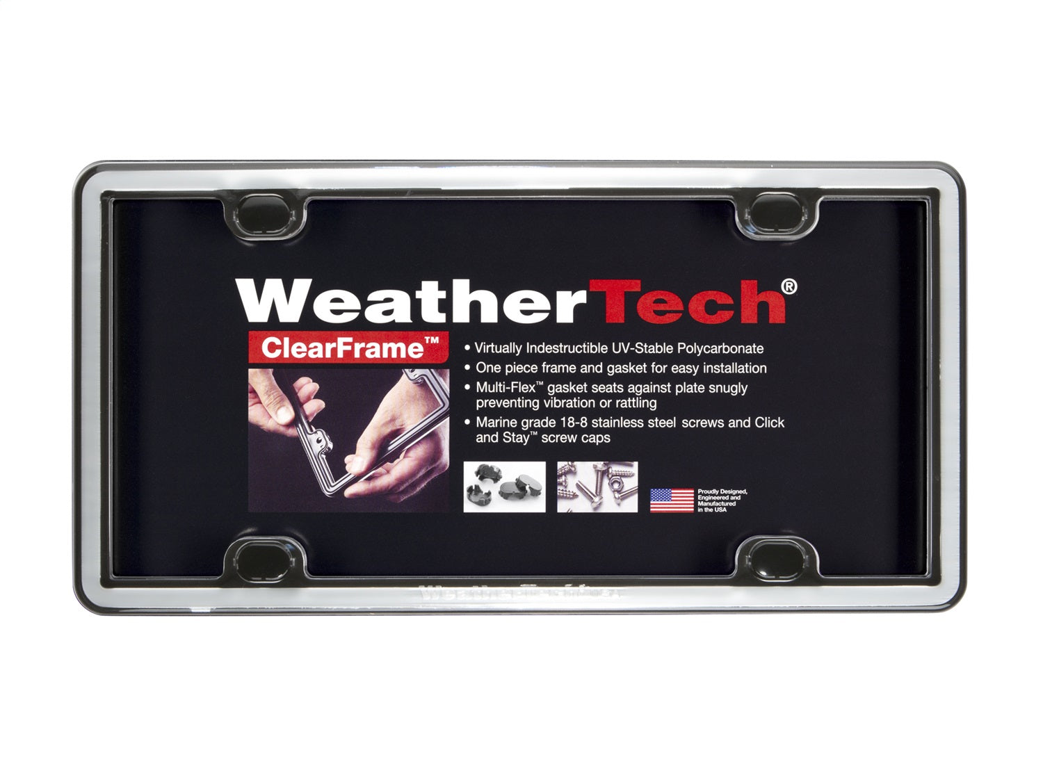 Weathertech - ClearFrame™ License Plate Frame - Chrome - 63023