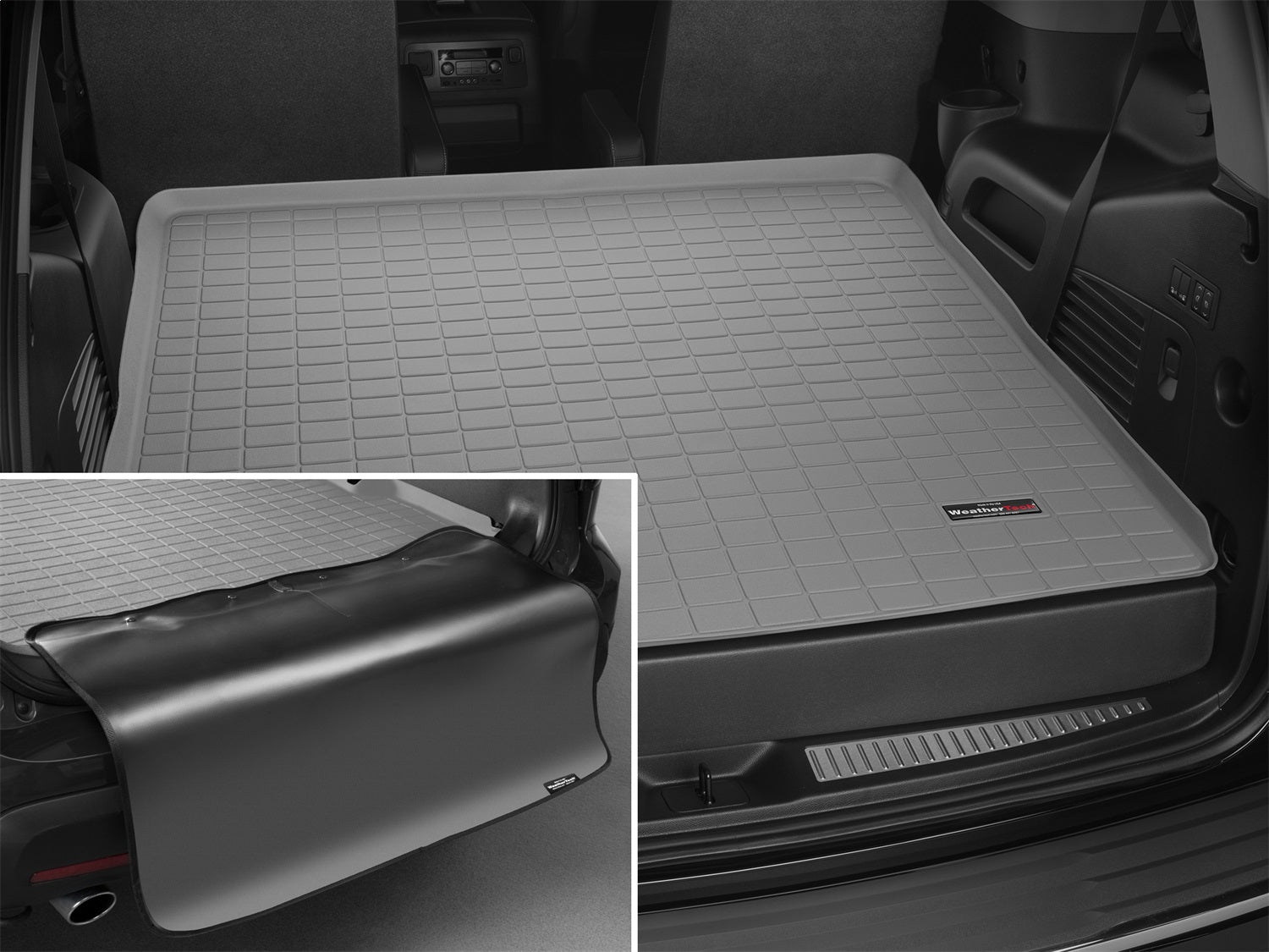 Weathertech - Cargo Liner w/Bumper Protector - Gray Behind 2nd Row Seating 15-20 Cadillac Escalade / 15-20 Chevrolet Tah