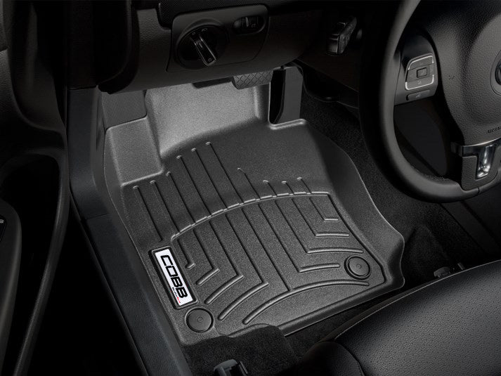 COBB 10-14 Volkswagen GTI (Round Floor Retention) Front FloorLiner by WeatherTech - Black - WT442691
