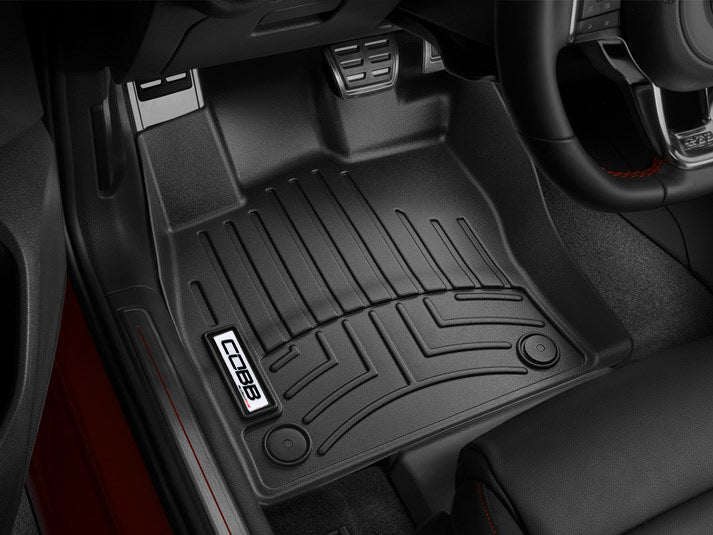 COBB x WeatherTech FloorLiner for VW Golf, GTI, Golf R, Audi S3, A3 - Black - WT444961