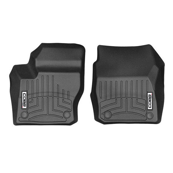 COBB 13-18 Ford Focus ST Front FloorLiner by WeatherTech - Black - WT446461 for 2013-2018 Ford Focus - front view