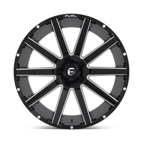 Fuel Off-Road D615 24X12 Gloss Black Milled 6x135/5.5 -44mm