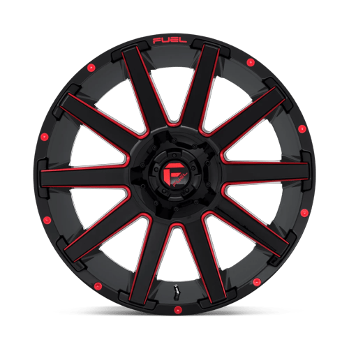 Fuel Off-Road D643 22X10 Gloss Black W/ Red Tint 6x135/5.5 -19mm