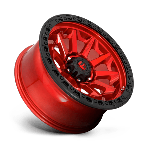Fuel Off-Road Aluminum Wheels 17X9 Covert D695 Candy Red W/ Black Bead Ring