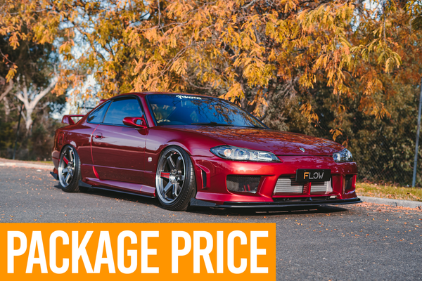 Flow Designs - S15 / 200SX Full Lip Splitter Set (Aero or Standard) by Flow Designs - front view