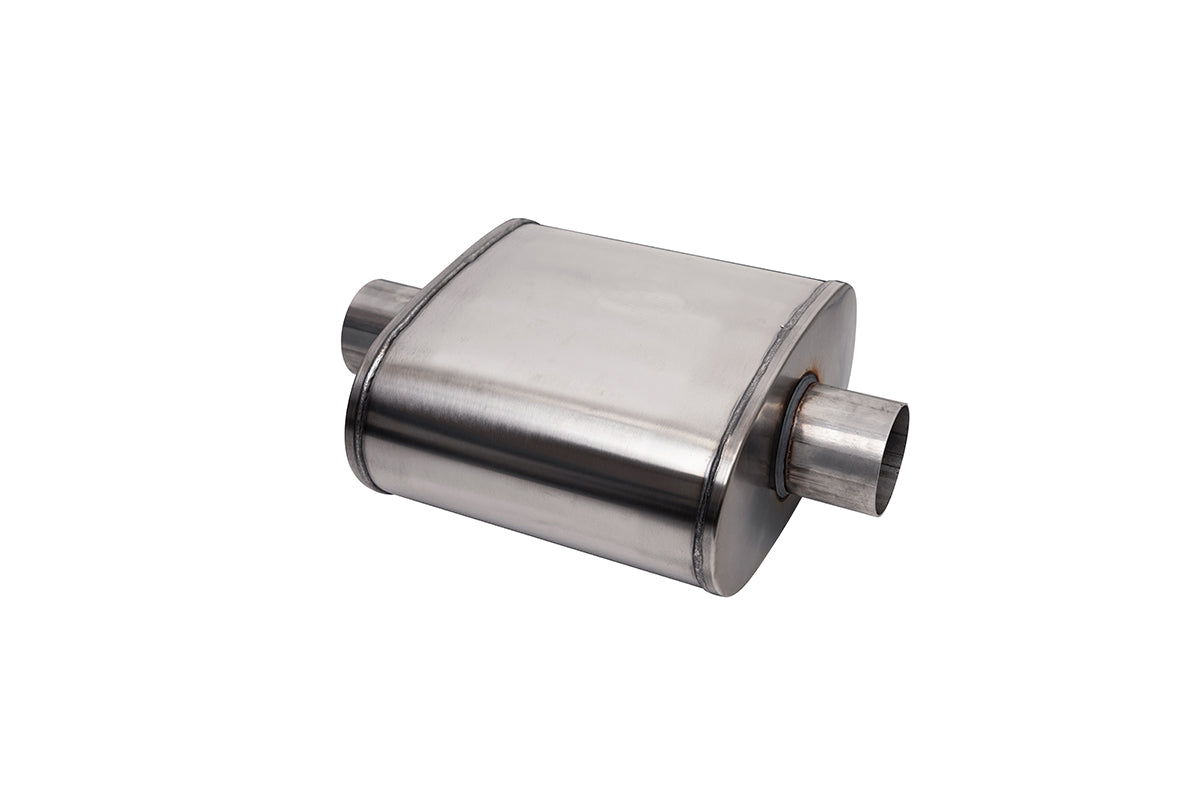 Corsa Pro Series Custom Sport Muffler 304SS 2.5in Offset In / 2.5in Offset Out 10in Length - CP2500S